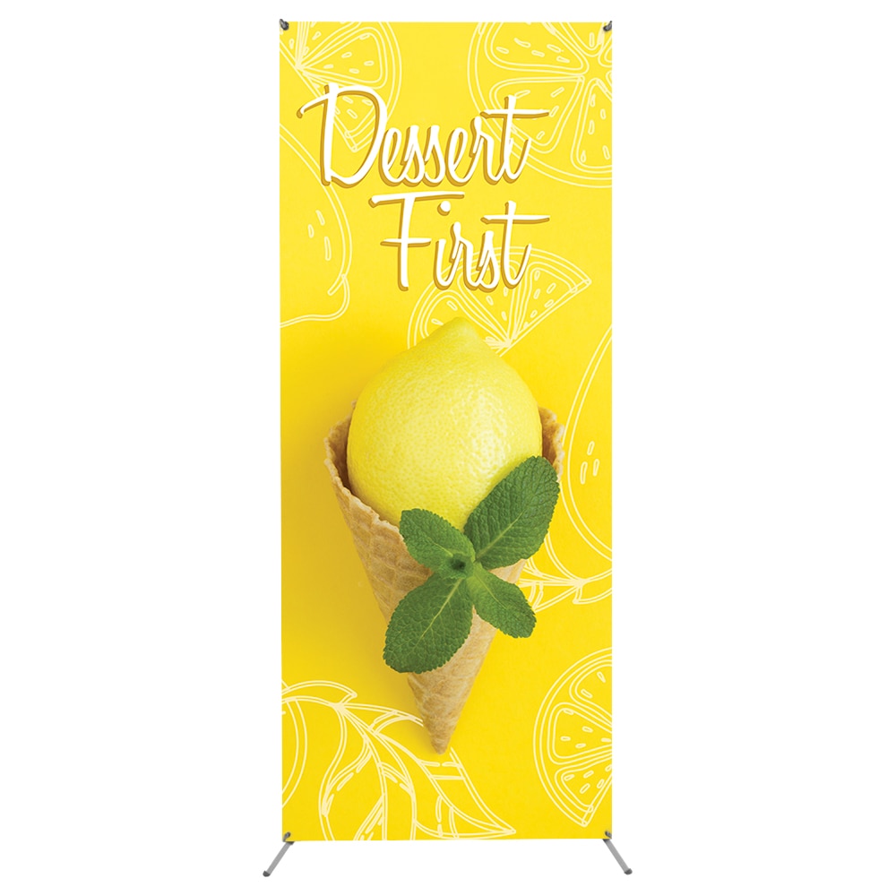 Grasshopper Adjustable Indoor X Banner Stand — 28x67 Graphic Package